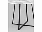 Стол обеденный STOOL GROUP Дакота 100*100 белый мрамор ножки черные - фото №9
