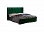 Кровать без основания Франческа 140х200, зеленый, велюр - миниатюра