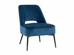 Кресло лаунж STOOL GROUP Бостон Велюр синий  - фото №1