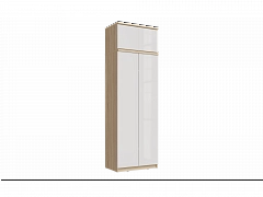 Челси Шкаф 2-х створчатый платяной + антресоль к шкафу 800 (Белый глянец, Дуб Сонома) - фото №1, mdm1205418479