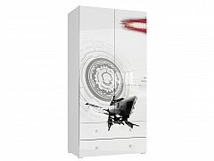 Шкаф 2-х дверный с ящиками Модерн (Modern) Техно - фото №1, 2020032200501