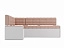 Кухонный угловой диван Ганновер Левый (195х112), микровелюр - миниатюра