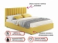 Мягкая кровать с тумбами Olivia 1600 желтая с подъемным механизмом - фото №8