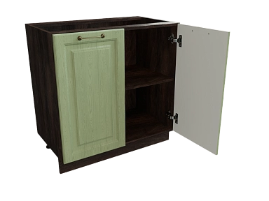 Шкаф Н800 с 2-мя дверцами Ницца ДБК/ДУБ/ОЛИВ Ф50 - фото №1, 888_ММК-00017685