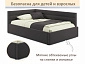 Мягкая кровать Aura 1200 шоколад с подъемным механизмом - фото №8
