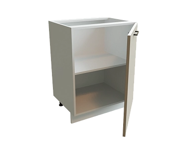 Шкаф Н600 с 1-ой дверью Мемфис БЕЛ/АТЛ/СЕР Ф46 - фото №1, 888_ММК-00001347