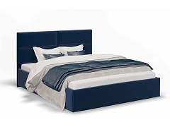 Кровать с ортопедическим основанием Сити 160х200, синий - фото №1