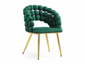 Ball green / gold Стул на металлокаркасе - фото №1
