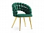 Ball green / gold Стул на металлокаркасе, велюр - миниатюра