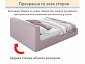 Мягкая кровать Skandi 1600 лиловая с подъемным механизмом - фото №7