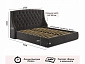 Мягкая кровать "Stefani" 1400 шоколад с подъемным механизмом с орт.матрасом PROMO B COCOS - фото №4