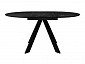 Стол DikLine SKC110 d1100 Керамика Черный мрамор/подстолье черное/опоры черные - фото №3