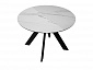 Стол DikLine SKC110 d1100 Керамика Белый мрамор/подстолье черное/опоры черные - фото №7