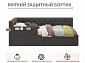 Односпальная кровать-тахта Afelia с ящиками и бортиком 900 шоколад с ортопедическим основанием - фото №8