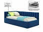 Мягкая кровать Milena 900 синяя с подъемным механизмом - фото №4