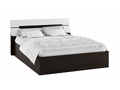 Кровать с настилом ДСП Гавана 140х200, белый глянец - фото №1, 55109245