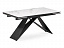 Ноттингем 160(220)х90х77 белый мрамор / черный Керамический стол, металл - миниатюра