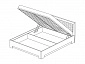 Кровать-1 с подъемным основанием 1400 экокожа Парма Нео (лиственница темная, лиственница темная) - фото №4
