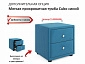 Мягкая кровать Betsi 1600 синяя с подъемным механизмом - фото №11