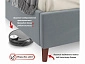 Мягкая кровать Betsi 1600 серая с подъемным механизмом - фото №5
