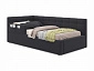 Односпальная кровать-тахта Bonna 900 с защитным бортиком темная и подъемным механизмом - фото №2