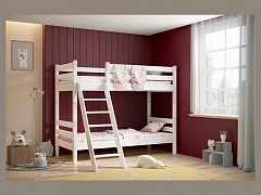 Двухъярусная кровать Соня с наклонной лестницей (вариант 10) - фото №1