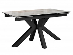 Стол DikLine SFE140 Керамика Italian Grey (глянец серый)/подстолье черное/опоры черные (2 уп.) - фото №1