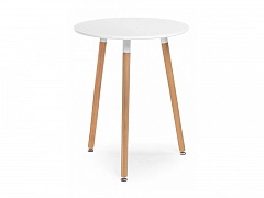 Lorini 60 white / wood Стол деревянный - фото №1