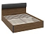 Кровать Харрис (160х200) с ПМ и мягким элементом 1, искусственная кожа - миниатюра