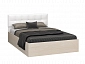 Кровать с подъемным механизмом Селена 160х200, дуб/экокожа белая - фото №2