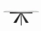 Стол DikLine SFU140 стекло белое мрамор глянец/подстолье черное/опоры черные (2 уп.) - фото №10