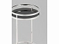 Журнальный столик STOOL GROUP STOOL GROUP Гестия 41*60 Стекло черное, сталь серебро  - фото №5