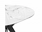 Рикла 110(150)х110х76 белый мрамор / черный Стол стеклянный - фото №13