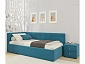 Односпальная кровать-тахта Colibri 800 синяя с подъемным механизмом - фото №3