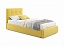 Мягкая кровать Selesta 900 желтая с ортопед.основанием с матрасом ГОСТ, велюр - миниатюра