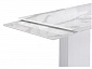 Стеклянный стол Монерон 200(260)х100х77 белый мрамор / белый Стол стеклянный - фото №7