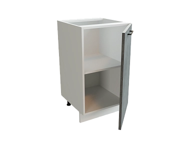 Шкаф Н450 с 1-ой дверью Хелмер БЕЛ/БЕТОН Ф60 - фото №1, 888_ММК-00002438