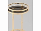 Журнальный столик STOOL GROUP STOOL GROUP Гестия 41*60 Стекло черное, сталь золото  - фото №5