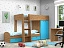Двухъярусная кровать Golden Kids-2 (90х200), голубой - миниатюра