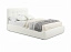Мягкая кровать Selesta 1200 беж с подъем.механизмом с матрасом PROMO B COCOS, велюр - миниатюра