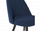 Комплект стульев Диор (2 шт), черный велюр синий - фото №4