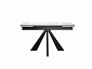 Стол DikLine SFU120 стекло белое мрамор глянец/подстолье черное/опоры черные (2 уп.) - фото №4