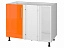 Шкаф напольный угловой Хелена 100/40 см, оранжевый - миниатюра