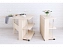Стол кухонный раскладной с полками, дуб молочный, ЛДСП - миниатюра