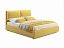 Мягкая кровать Vita 1600 желтая с подъемным механизмом, велюр - миниатюра