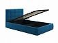 Мягкая кровать Selesta 1200 синяя с подъем.механизмом с матрасом ГОСТ - фото №5