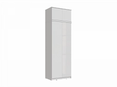 Челси Шкаф 2-х створчатый платяной + антресоль к шкафу 800 (Белый глянец, Белый) - фото №1, mdm1205418478
