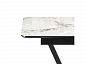 Бугун 120(160)х80х77 белый мрамор глняец / черный Керамический стол - фото №11