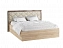 Кровать с настилом ДСП Мадлен 140х200, дуб шале мореный, искусственная кожа - миниатюра