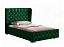 Кровать с подъемным механизмом Франческа 140х200, зеленый, велюр - миниатюра